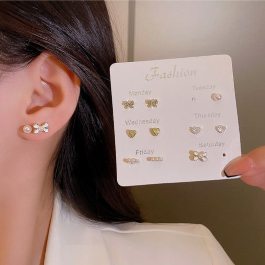 6-Piece High-End Simple Stud Earrings Set