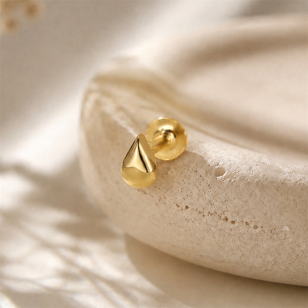 Minimalist CZ Claw-Set Stud Earrings - 925 Sterling Silver for Women, Hypoallergenic
