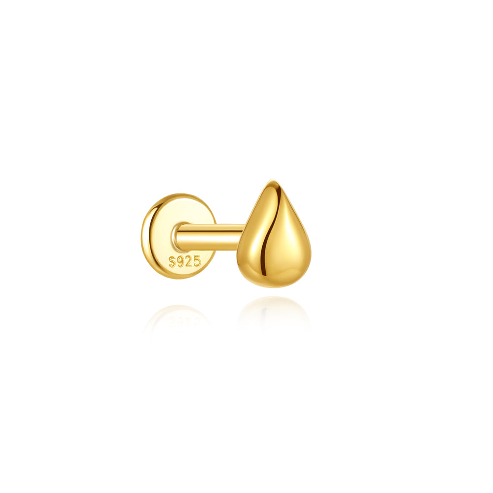 Minimalist CZ Claw-Set Stud Earrings - 925 Sterling Silver for Women, Hypoallergenic