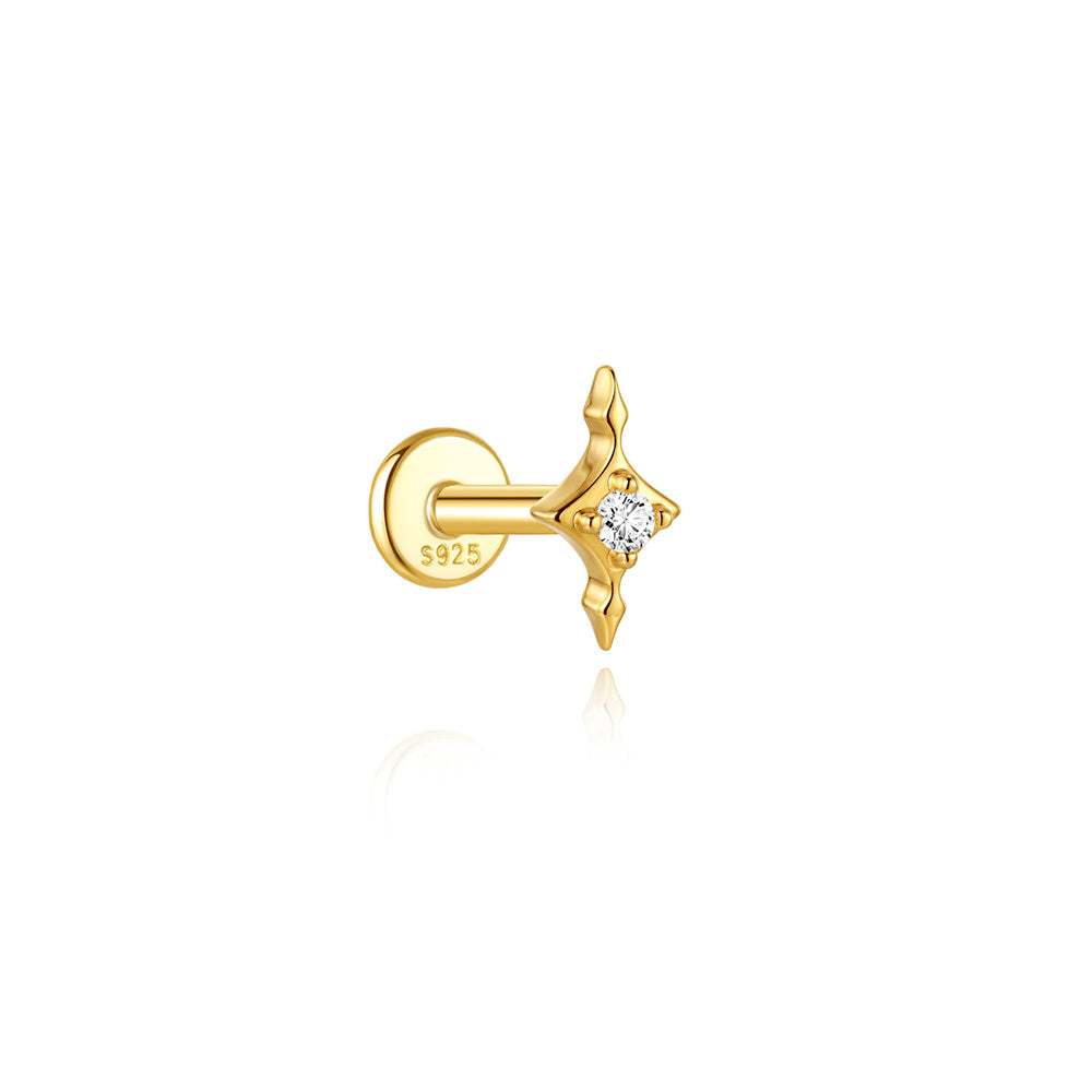 Classic CZ Round Stud Earrings - 925 Sterling Silver for Women, Hypoallergenic