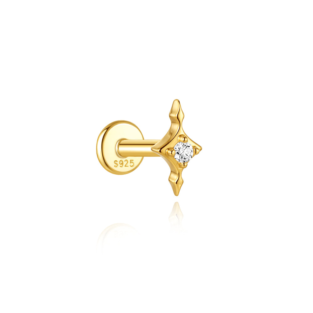 Classic CZ Round Stud Earrings - 925 Sterling Silver for Women, Hypoallergenic