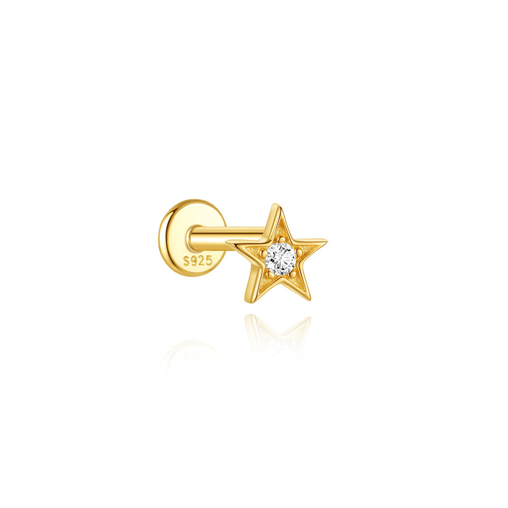 Sleek CZ Marquise Stud Earrings - 925 Sterling Silver for Women, Hypoallergenic
