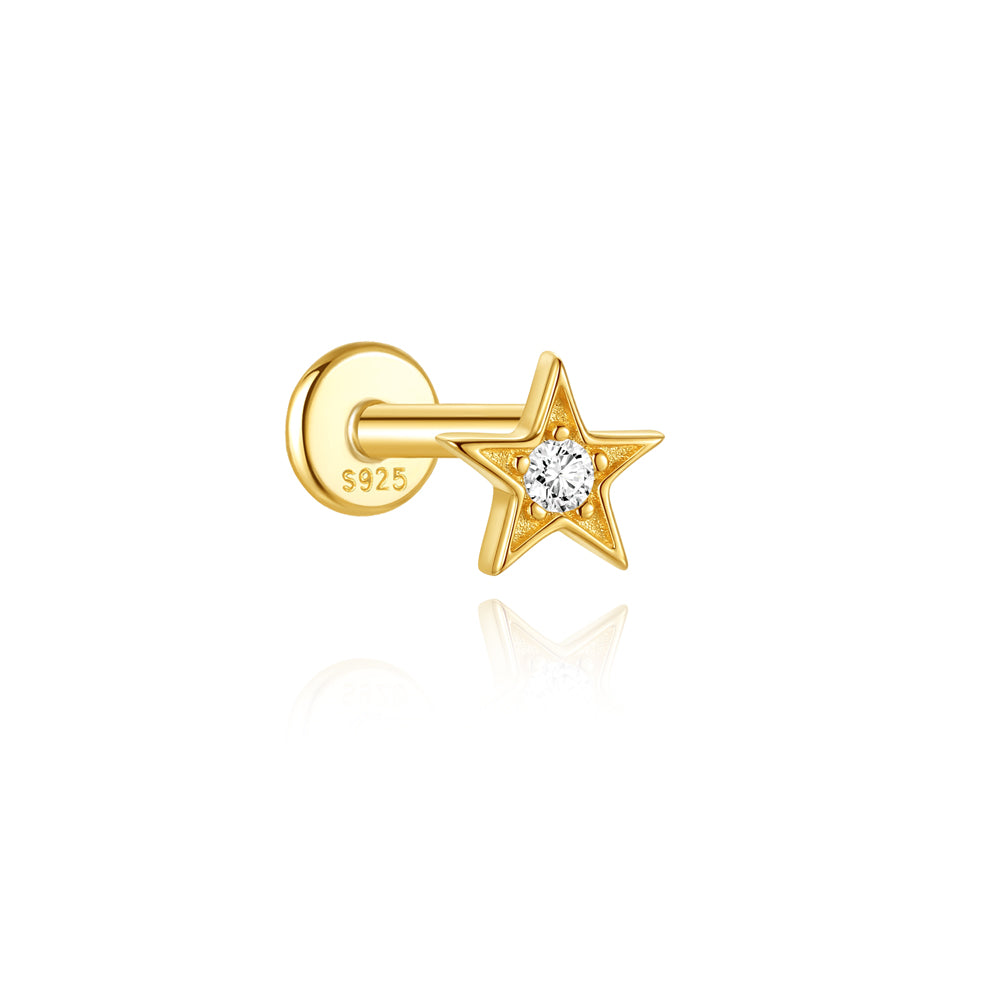 Sleek CZ Marquise Stud Earrings - 925 Sterling Silver for Women, Hypoallergenic
