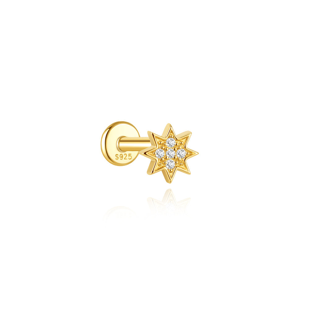 Charming CZ Heart-Shaped Stud Earrings - 925 Sterling Silver for Women, Hypoallergenic