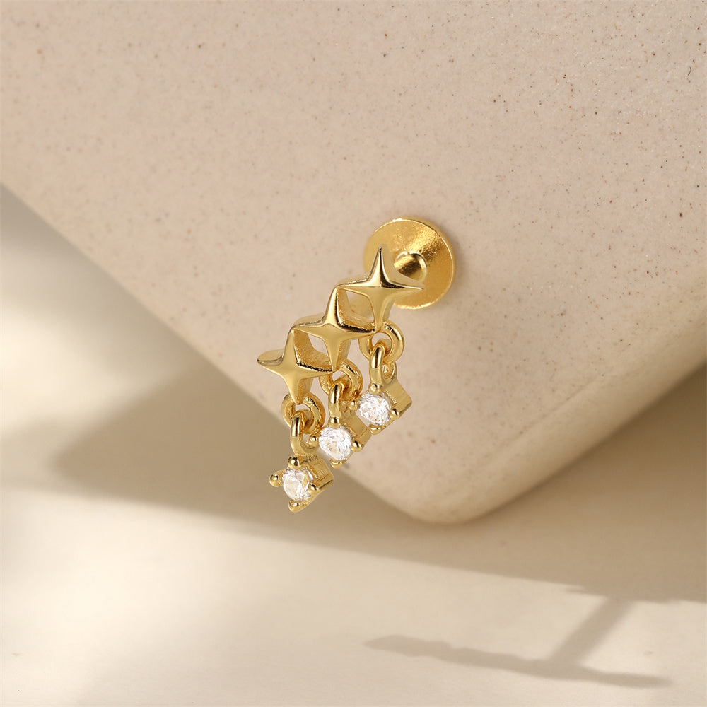 Bold CZ Chandelier Drop Earrings - 925 Sterling Silver for Women, Hypoallergenic