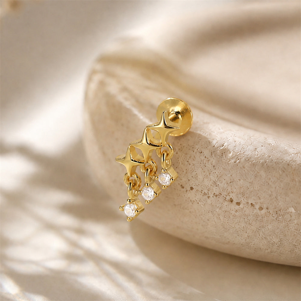 Bold CZ Chandelier Drop Earrings - 925 Sterling Silver for Women, Hypoallergenic