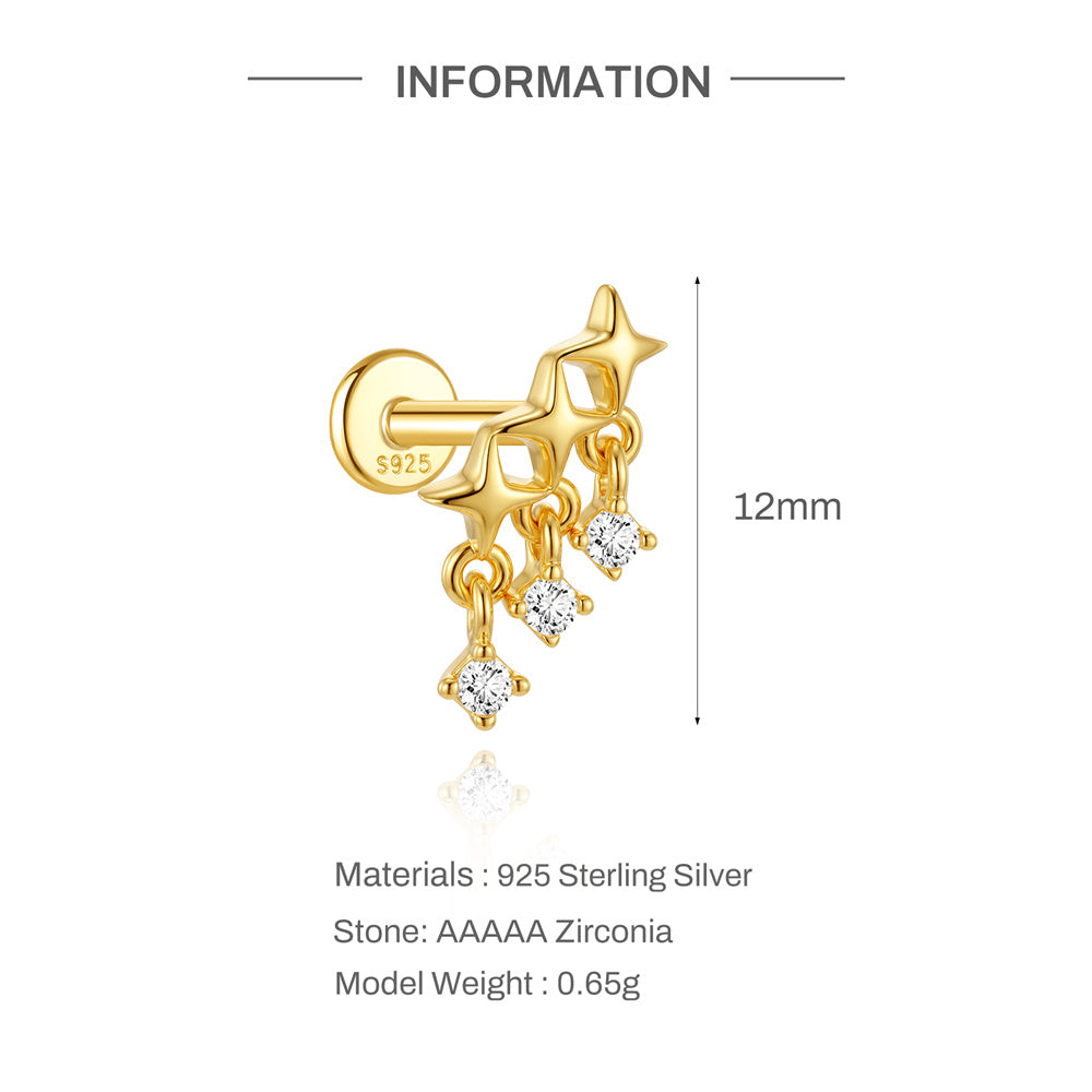 Bold CZ Chandelier Drop Earrings - 925 Sterling Silver for Women, Hypoallergenic