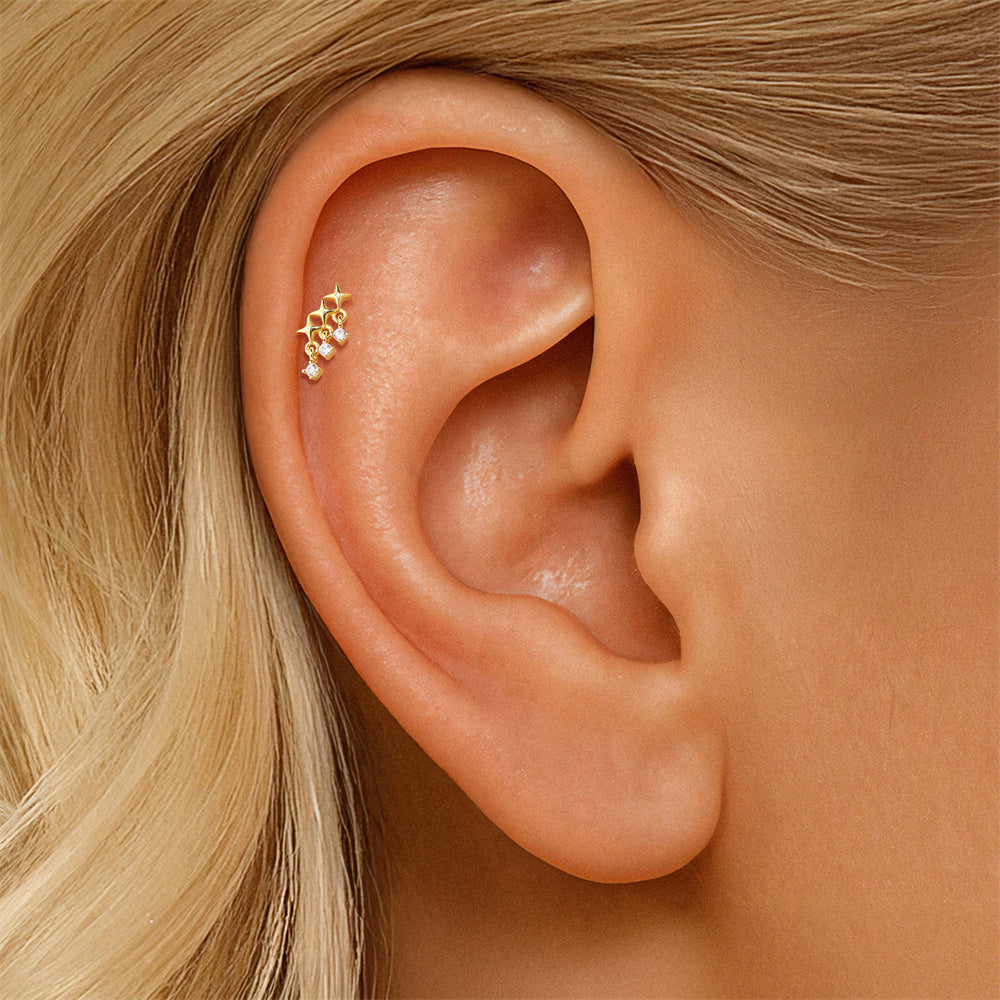 Bold CZ Chandelier Drop Earrings - 925 Sterling Silver for Women, Hypoallergenic