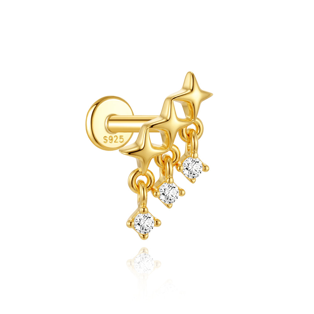 Bold CZ Chandelier Drop Earrings - 925 Sterling Silver for Women, Hypoallergenic