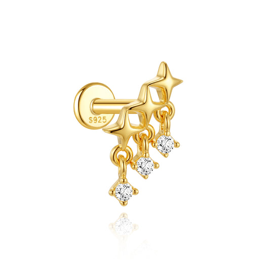 Bold CZ Chandelier Drop Earrings - 925 Sterling Silver for Women, Hypoallergenic