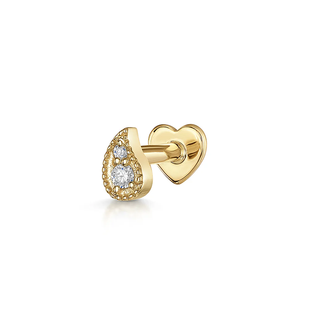Petite CZ Flower Stud Earrings - 925 Sterling Silver for Women, Hypoallergenic