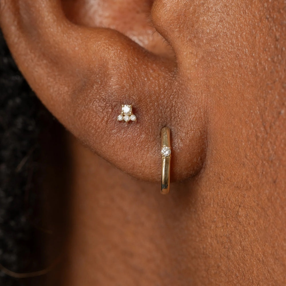 Elegant CZ Twist Stud Earrings - 925 Sterling Silver for Women, Hypoallergenic