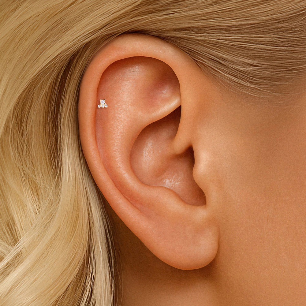 Elegant CZ Twist Stud Earrings - 925 Sterling Silver for Women, Hypoallergenic
