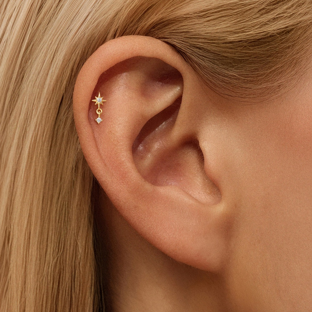 Sophisticated CZ Linear Drop Earrings - 925 Sterling Silver for Women, Hypoallergenic