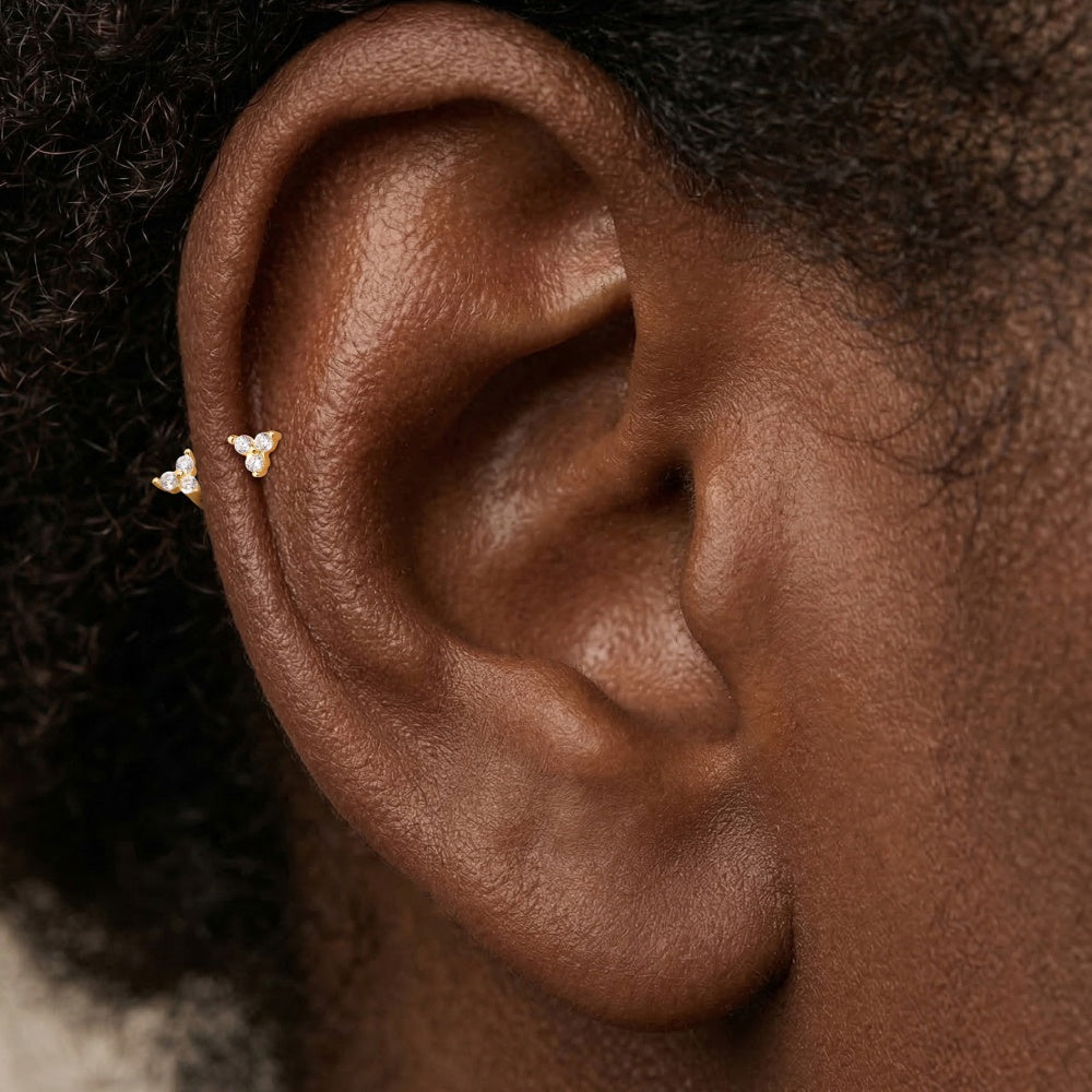 Chic CZ Abstract Drop Earrings - 925 Sterling Silver for Women, Hypoallergenic