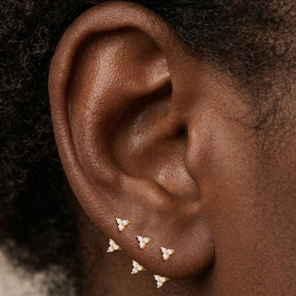 Chic CZ Abstract Drop Earrings - 925 Sterling Silver for Women, Hypoallergenic