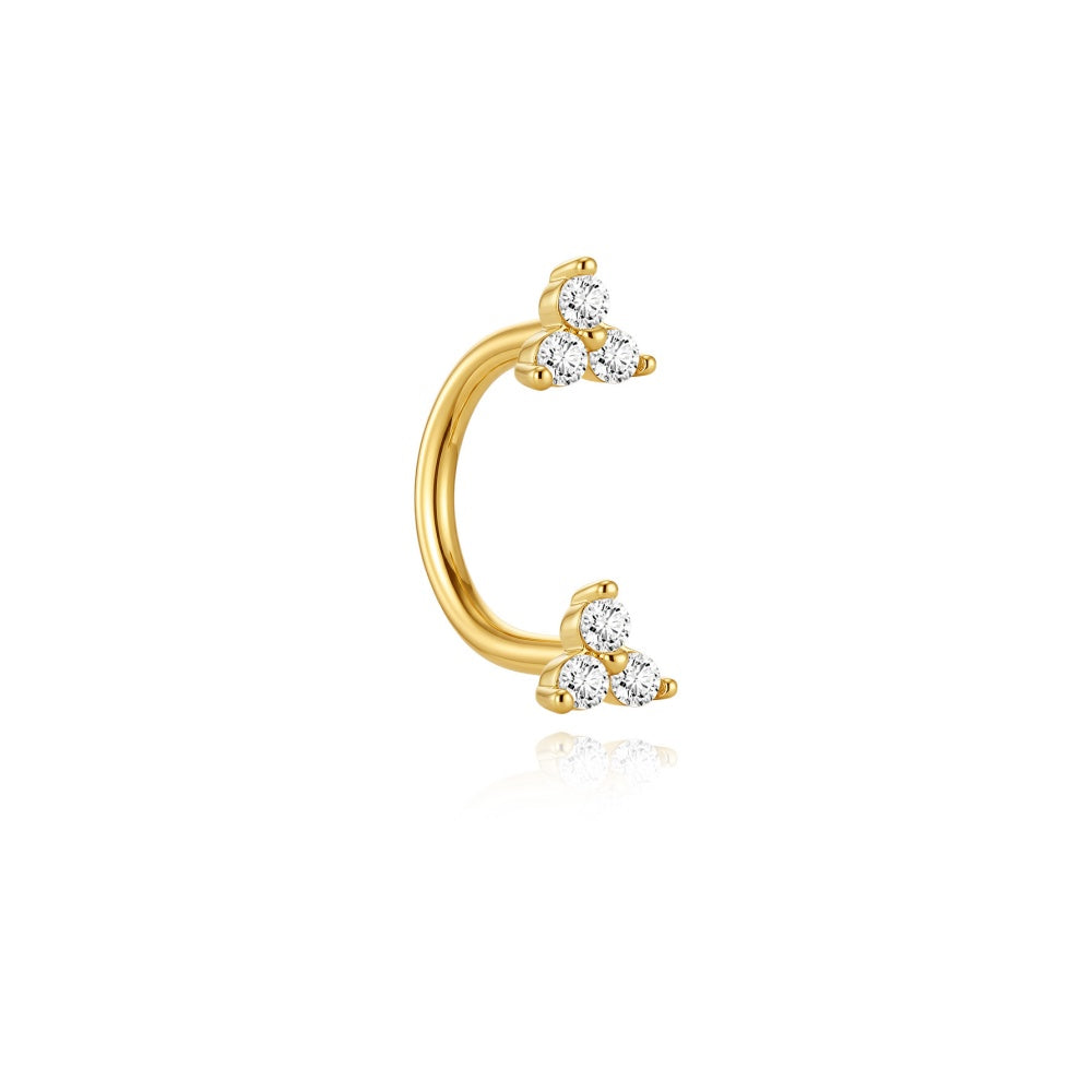 Chic CZ Abstract Drop Earrings - 925 Sterling Silver for Women, Hypoallergenic