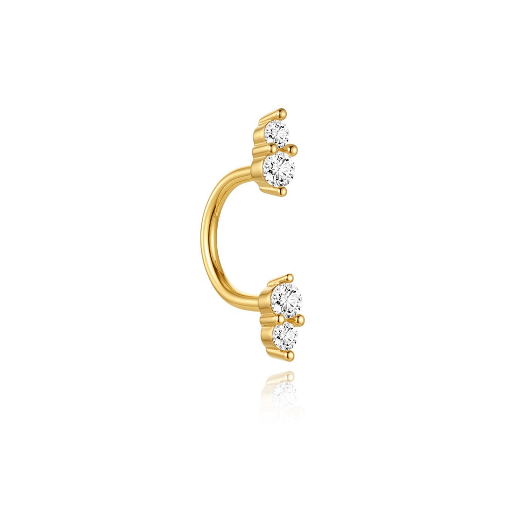 Refined CZ Geometric Drop Earrings - 925 Sterling Silver for Women, Hypoallergenic