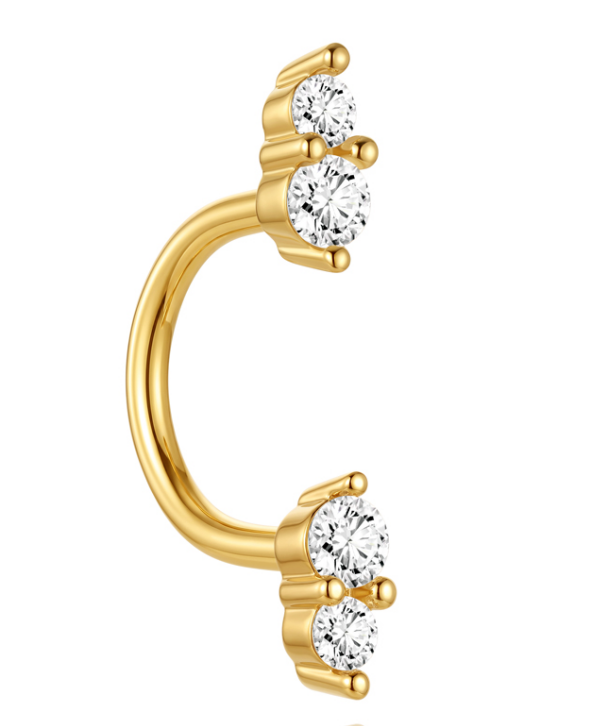 Refined CZ Geometric Drop Earrings - 925 Sterling Silver for Women, Hypoallergenic