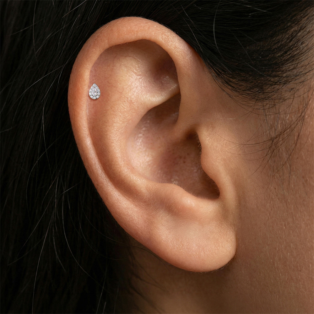 Minimalist Moissanite Bar Stud Earrings - 925 Sterling Silver, Dainty for Women