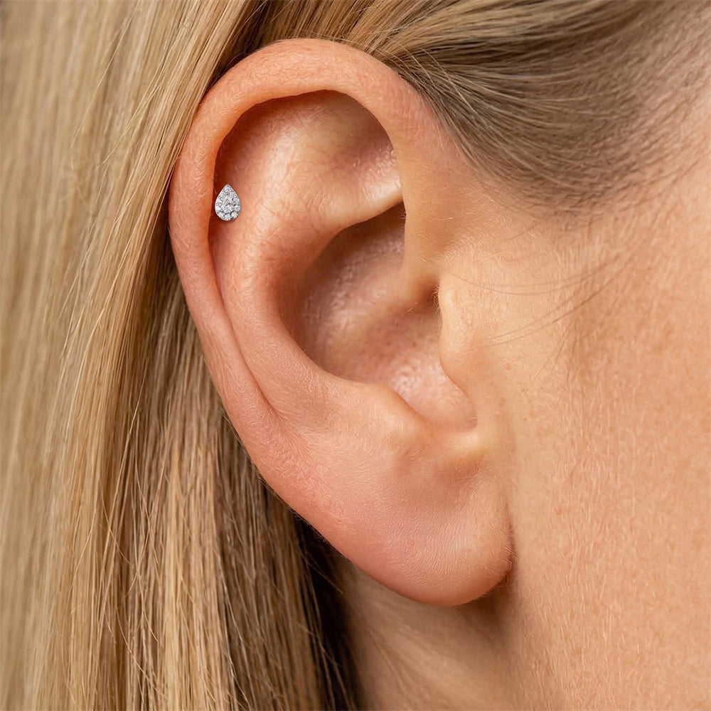 Minimalist Moissanite Bar Stud Earrings - 925 Sterling Silver, Dainty for Women