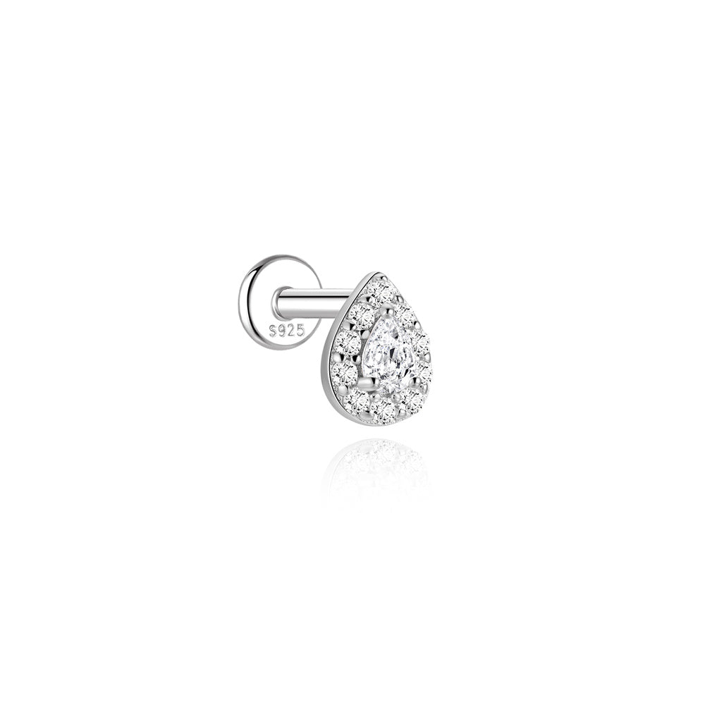 Minimalist Moissanite Bar Stud Earrings - 925 Sterling Silver, Dainty for Women