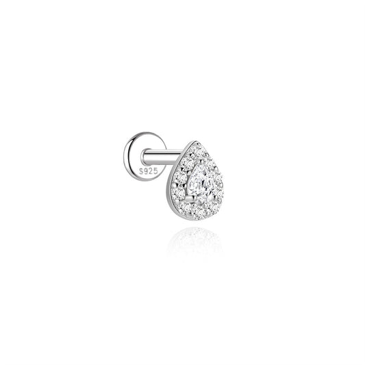 Minimalist Moissanite Bar Stud Earrings - 925 Sterling Silver, Dainty for Women