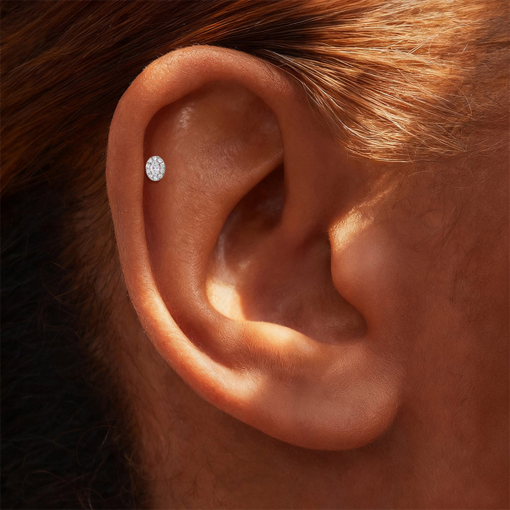 Classic Moissanite Solitaire Stud Earrings - 925 Sterling Silver for Women, Hypoallergenic