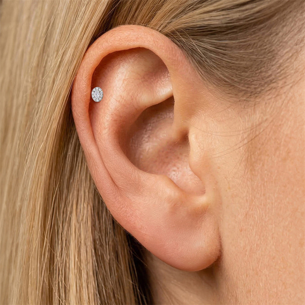 Classic Moissanite Solitaire Stud Earrings - 925 Sterling Silver for Women, Hypoallergenic