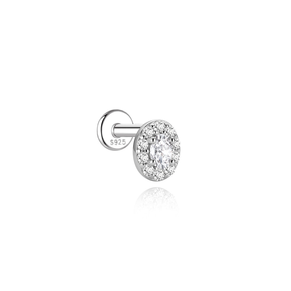 Classic Moissanite Solitaire Stud Earrings - 925 Sterling Silver for Women, Hypoallergenic