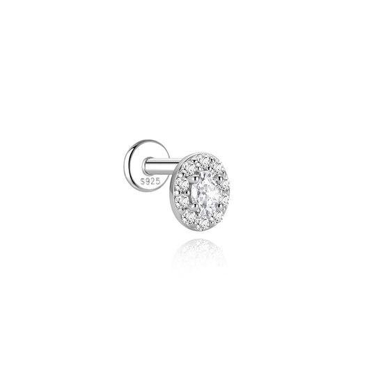 Classic Moissanite Solitaire Stud Earrings - 925 Sterling Silver for Women, Hypoallergenic