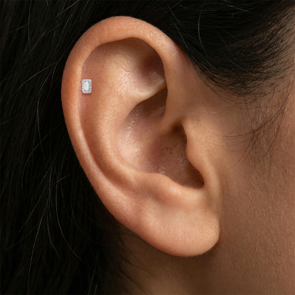 Luxury Moissanite Cuff Wrap Earrings - 925 Sterling Silver for Women, Hypoallergenic