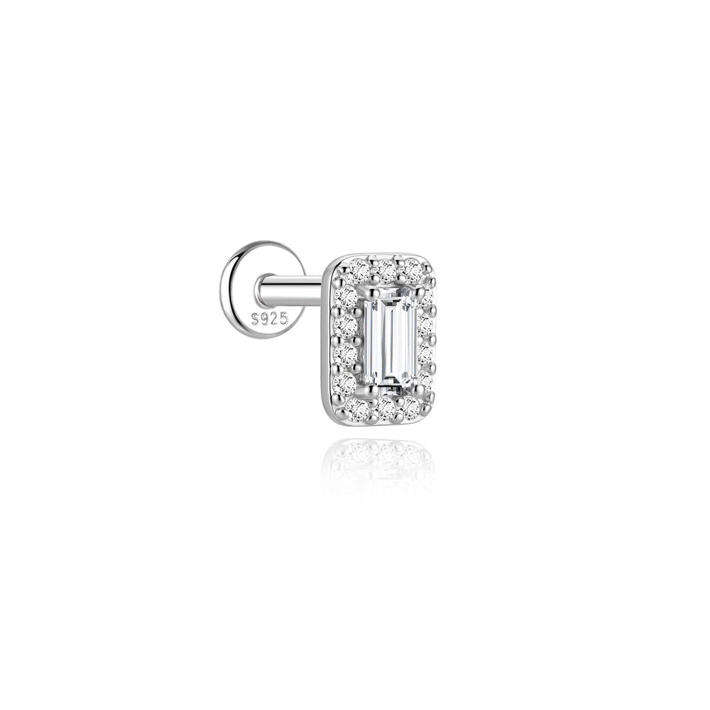 Luxury Moissanite Cuff Wrap Earrings - 925 Sterling Silver for Women, Hypoallergenic